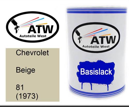 Chevrolet, Beige, 81 (1973): 500ml Lackdose, von ATW Autoteile West.